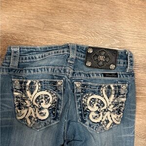 Miss Me Denim Jeans with Embellished Pockets